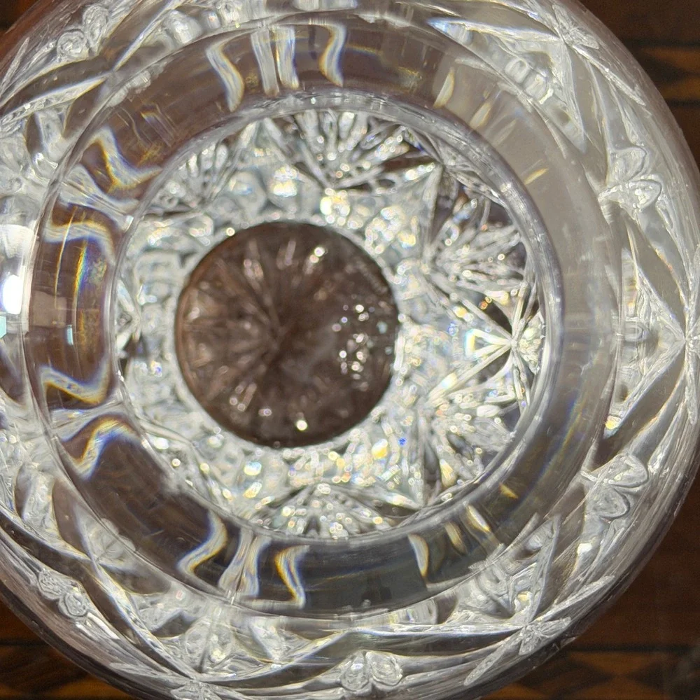 Vintage Signed Tiffany & Co Sybil Cut Crystal Bud Vase 4